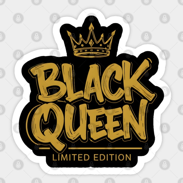 Black Queen Limited Edition Sticker by UrbanLifeApparel